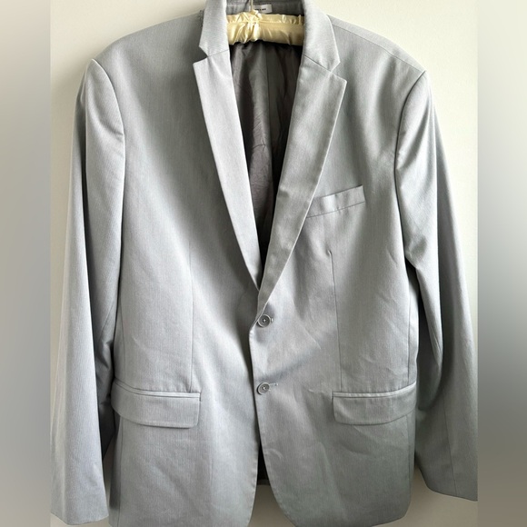 CALVIN KLEIN Double breasted blazer suit jacket, light grey, size XL - Picture 7 of 9